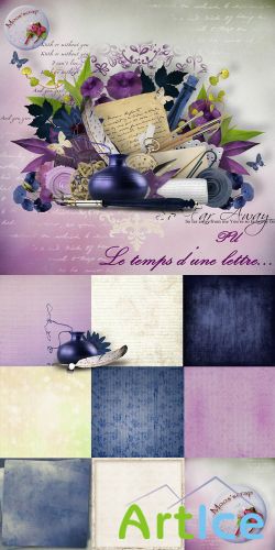 Scrap Set - Le temps dune lettre PNG and JPG Files