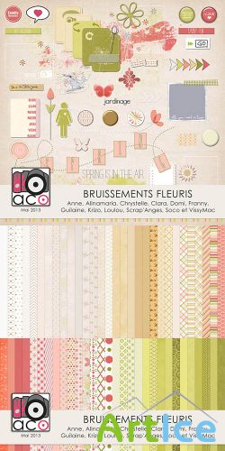 Scrap Set - Bruissements Fleuris PNG and JPG Files