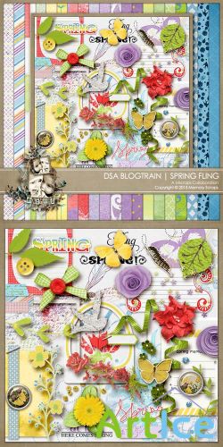 Scrap Set - Spring Fling PNG and JPG Files