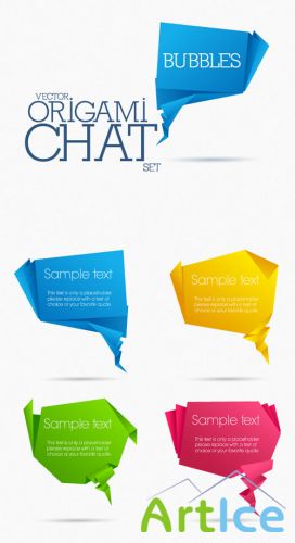 Designtnt - Origami Chat Bubbles