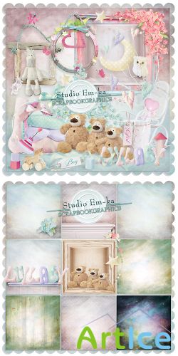 Scrap Set - Lullaby PNG and JPG Files