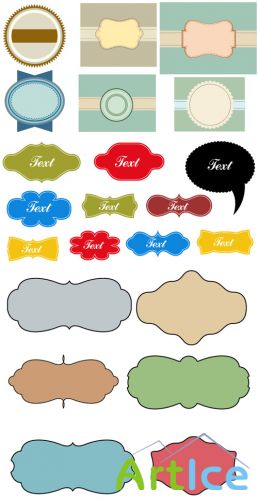 Photoshop Brushes - Labels Set 3