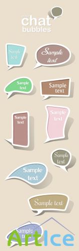 Designtnt - Vector Scrapbook Speech Bubbles