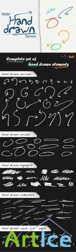 Designtnt - Vector Hand Drawn Elements