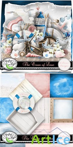 Scrap Set - The Ocean of Love PNG and JPG Files