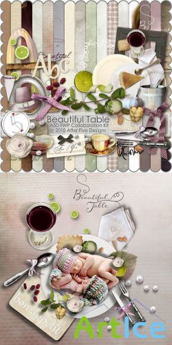 Scrap Set - Beautiful Table PNG and JPG Files