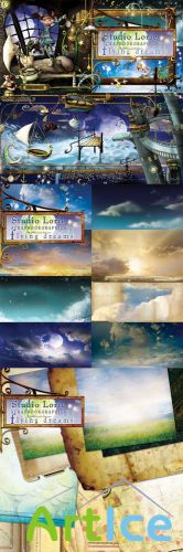 Scrap Set - Flying Dreams PNG and JPG Files