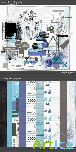 Scrap Set - A cosy Loft PNG and JPG Files