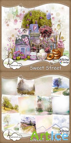 Scrap Set - Sweet Street PNG and JPG Files