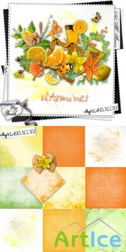 Scrap Set - Vitamines PNG and JPG Files