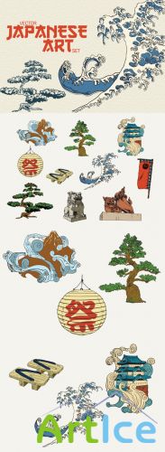 Designtnt - Japanese Vector Elements