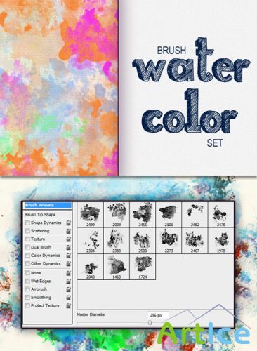 Designtnt - Watercolor PS Brushes