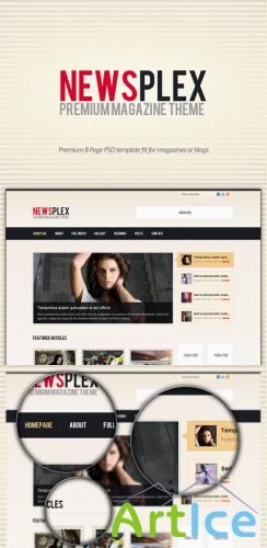 Designtnt - Premium Magazine PSD Template