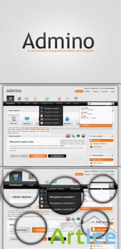 Designtnt - Complete Admin PSD Template