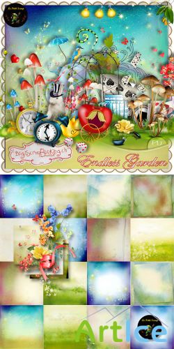 Scrap Set - Endless Garden PNG and JPG Files