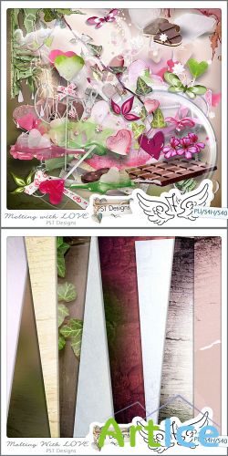 Scrap Set - Melting with Love PNG and JPG Files