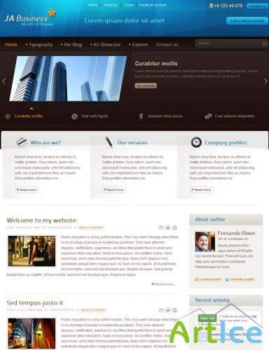 JoomlArt - JA Business v2.5.4 - Joomla Template for J2.5 J3.0