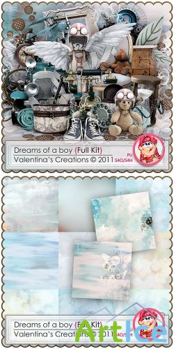 Scrap Set - Dreams of a Boy PNG and JPG Files