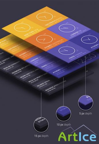 PSD Web Design - Isometric Perspective Mock-Up