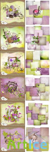 Scrap Set - Esprit Poudre PNG and JPG Files