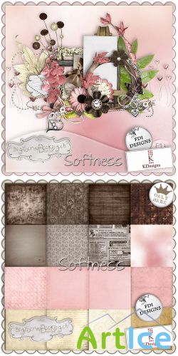 Scrap Set - Softness PNG and JPG Files