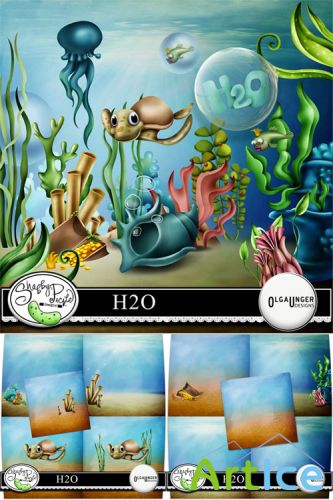 Scrap Set - H2O PNG and JPG Files