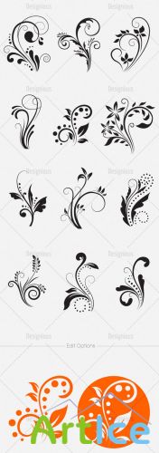 Floral Vector Set 117