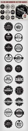 Designtnt - Clean and Modern Vector Badges