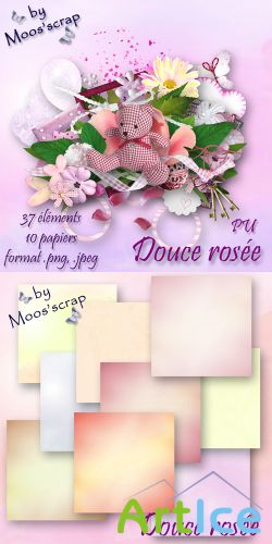 Scrap Set - Douce Rosee PNG and JPG Files