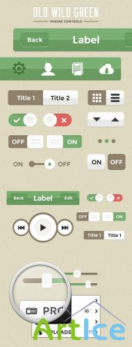 WeGraphics - Old Wild Green iPhone Controls