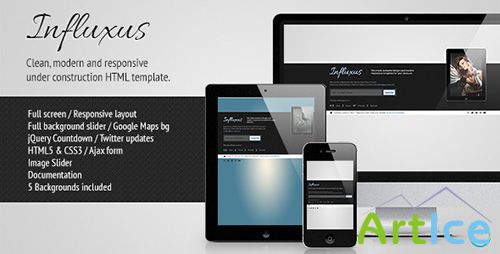 ThemeForest - Influxus - Responsive Under Construction Template - FULL