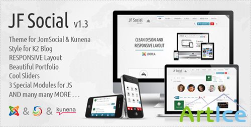 ThemeForest - JF Social - Joomla 2.5 JomSocial Template v1.3