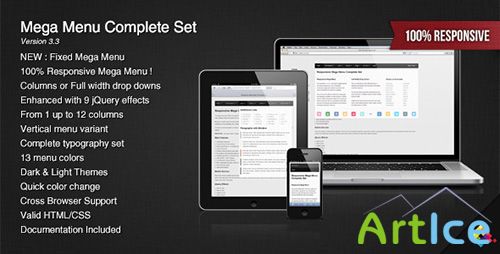 CodeCanyon - Responsive Mega Menu Complete Set v3.11