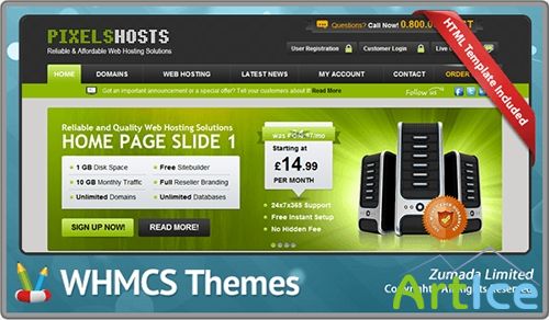 Pixel Hosts - Version 5.0 WHMCS 5.x Template