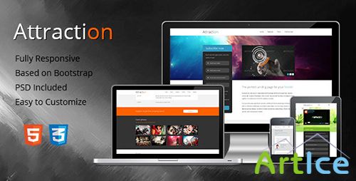 ThemeForest - Attraction - Responsive Landing Page - FULL