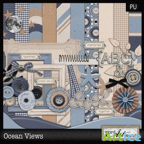 Scrap Set - Ocean Views PNG and JPG Files