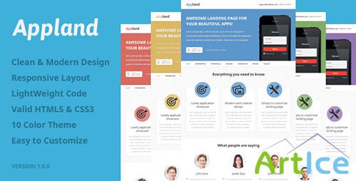 ThemeForest - Appland - Premium Responsive Landing Page - RIP