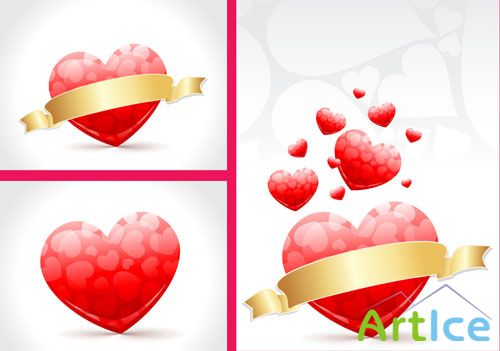 Love Cards PSD Template #4