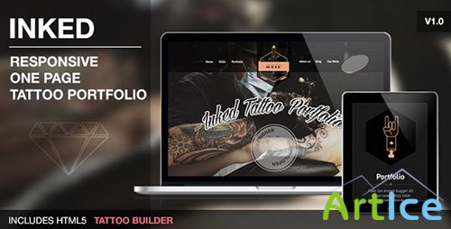 ThemeForest - Inked - Responsive Tattoo Portfolio - RIP