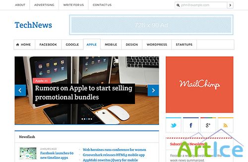 Templatic - TechNews v2.0 Theme for WordPress