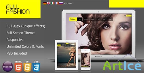 ThemeForest - "Full Fashion" v1.3 - an Ajax Fullscreen WP Theme