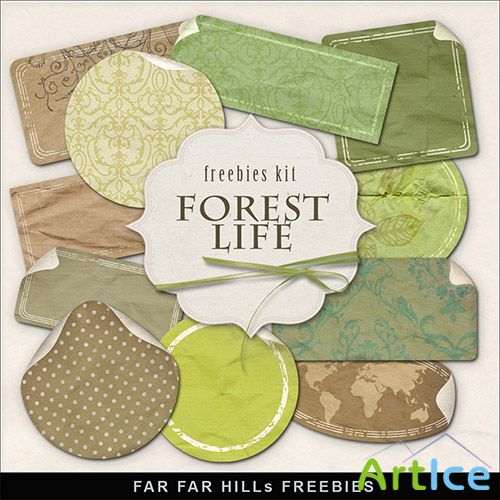 Scrap-kit - Forest Life Labels