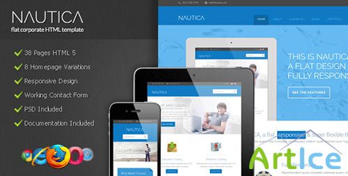 ThemeForest - Nautica - Flat Corporate HTML Template - RIP