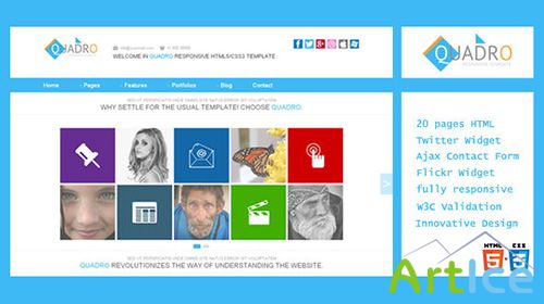 Mojo-Themes - Quadro Responsive Template HTML5-CSS3 - RIP