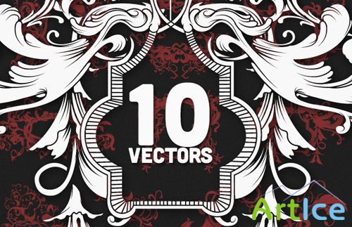 Vector Vintage Floral Set 51