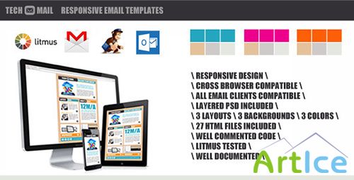 ThemeForest - TechMail - Responsive Email Template - RIP