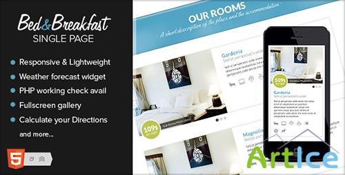 ThemeForest - Bed&Breakfast Responsive Single Page - RIP