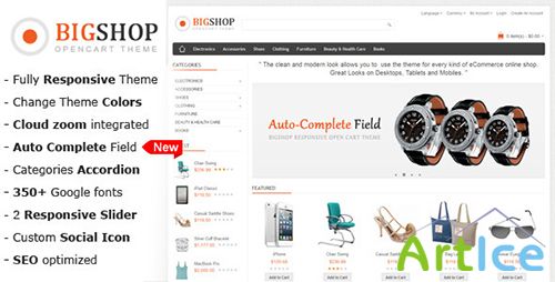 ThemeForest - Bigshop - Multi-Purpose Responsive OpenCart Theme