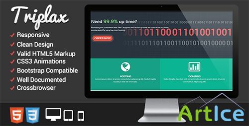 ThemeForest - Triplax - Responsive Flat Hosting Template - RIP