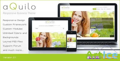 ThemeForest - Aquilo v2.1 - Responsive Joomla Theme